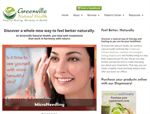 Tablet Screenshot of greenvillenaturalhealth.com